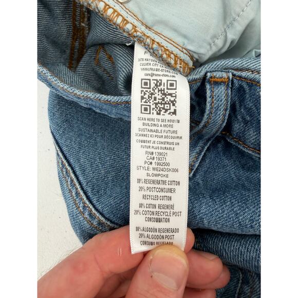 NWT FRAME The Dorothy Slowpoke Blue Denim A-Line Skirt Size 25 - Picture 7 of 13